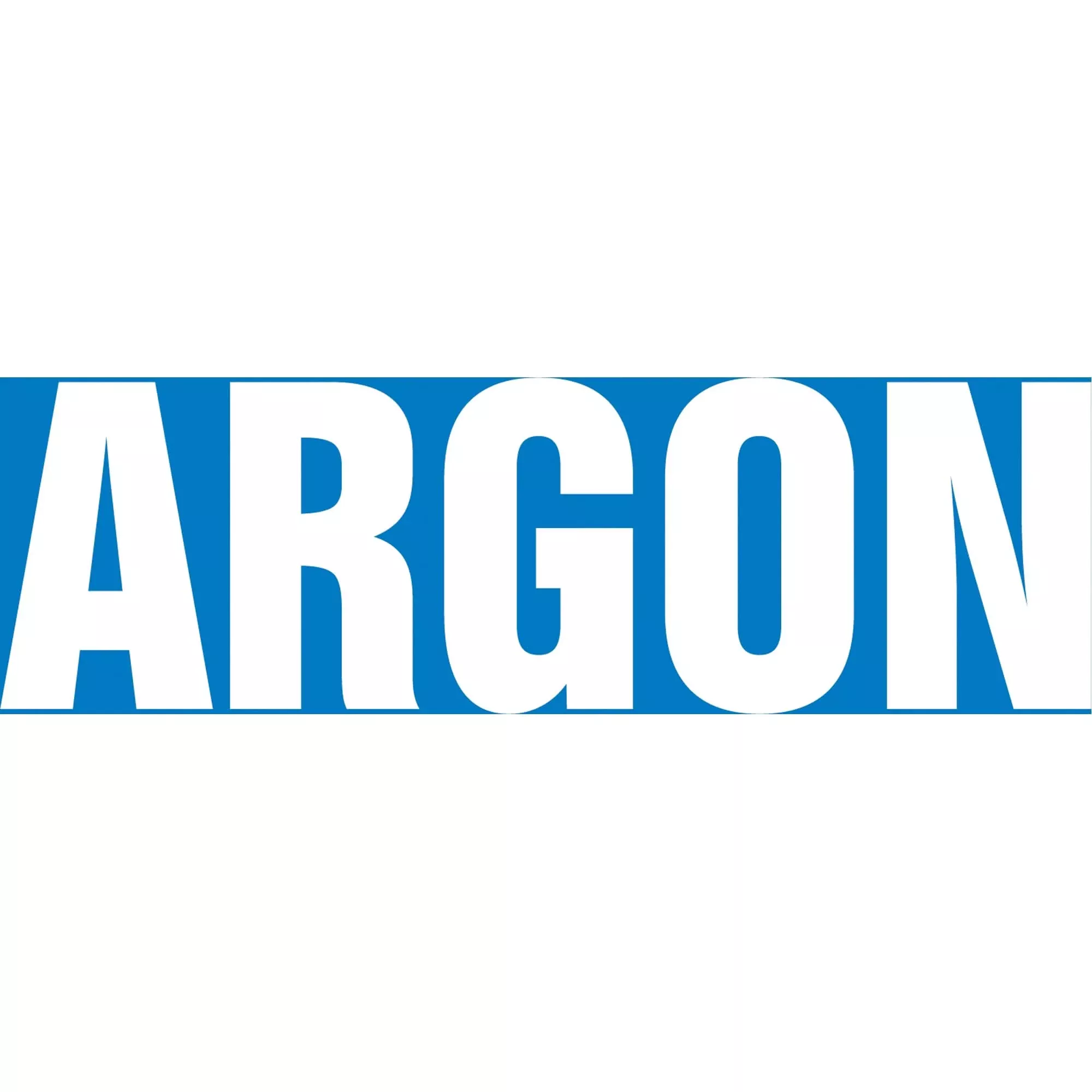 "Argon" Pipe Marker, Self-Adhesive, 2-1/2" H x 12" W, White on Blue