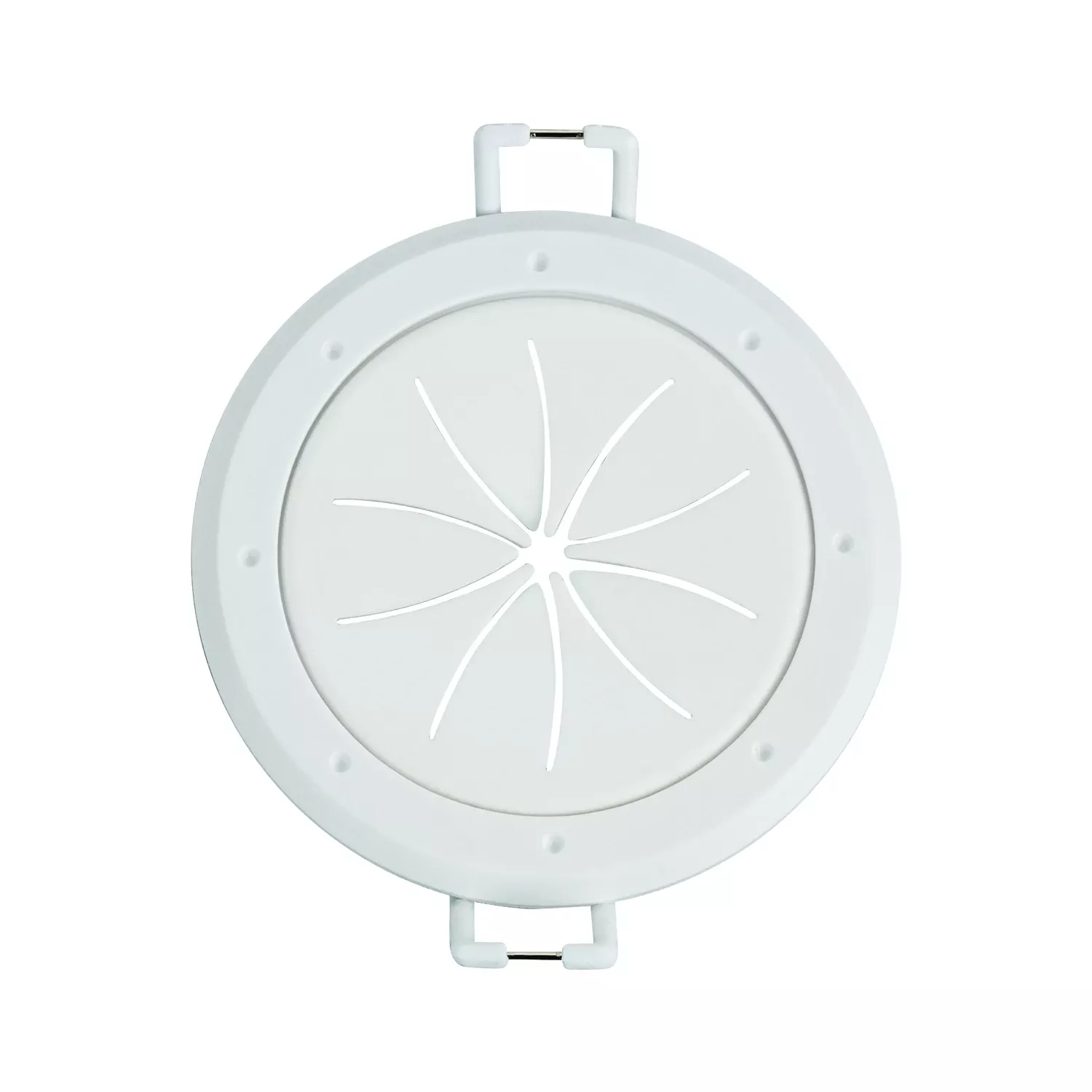 Just Hook It Up White 1 Gang Plastic Spring Lock Cable Pass Wall Plate 2 Pk