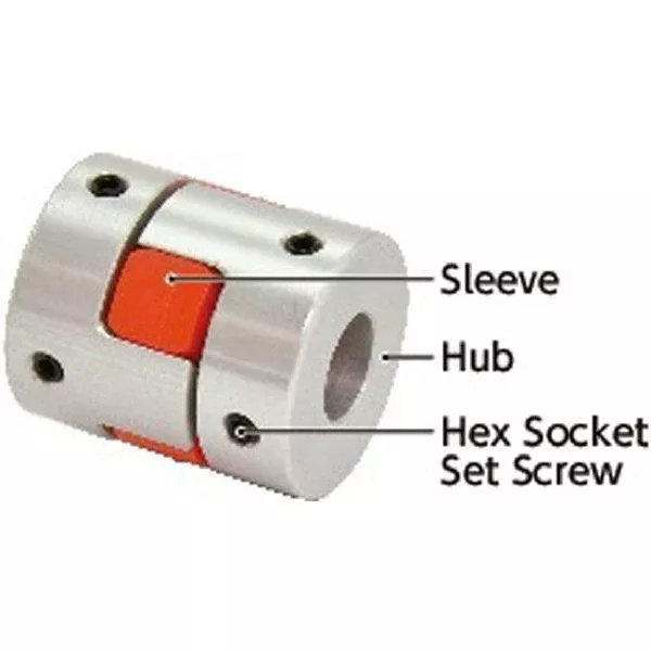 NBK Japan MJC-14-BL 6.35mm to 1/4 inch Jaw-type Flexible Coupling