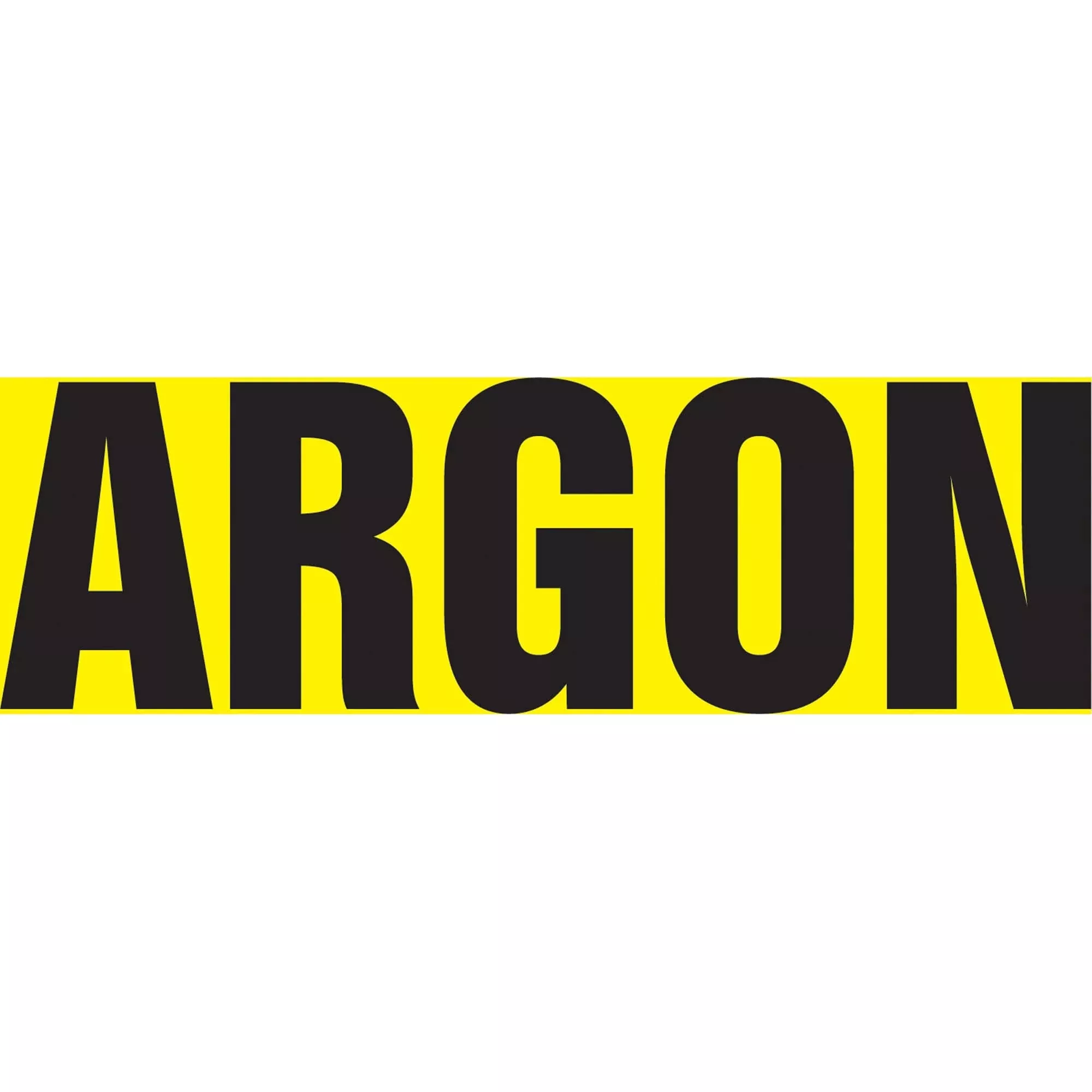 Snap Tite™ "Argon" Pipe Marker, Snap-On, 14" H x 12" W, Black on Yellow