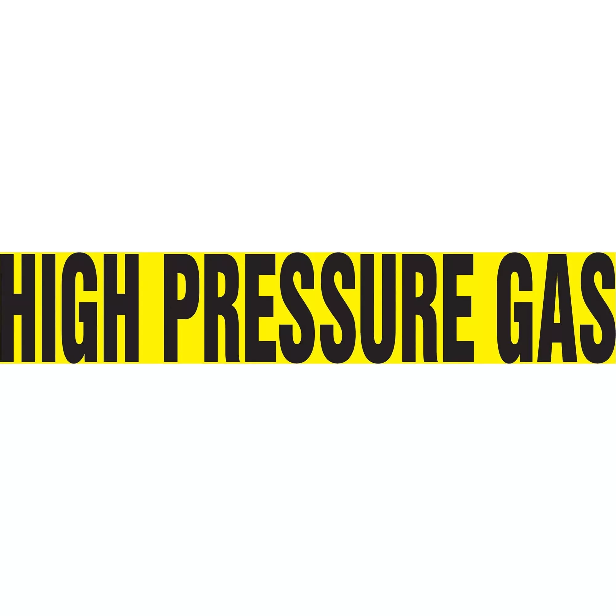 Snap Tite™ "High Pressure Gas" Pipe Marker, Snap-On, 9" H x 8" W, Black on Yellow