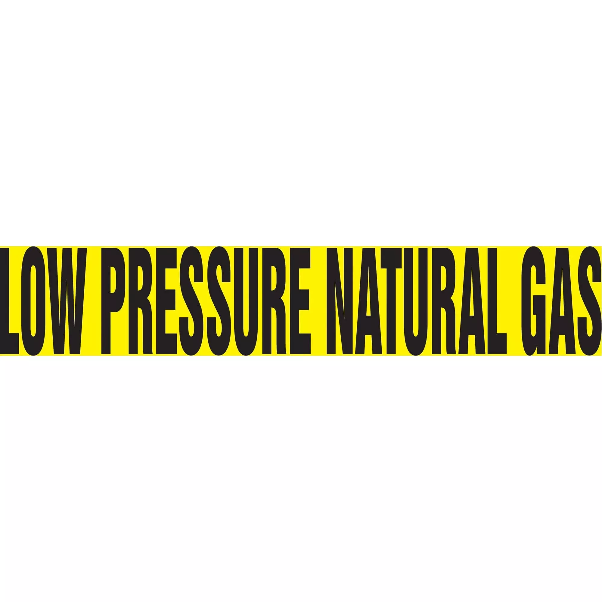 Snap Tite™ "Low Pressure Natural Gas" Pipe Marker, Snap-On, 6" H x 8" W, Black on Yellow